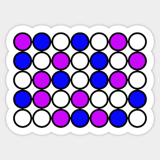 Abstract circle pattern grid with blue and purple colours - illustration Sticker